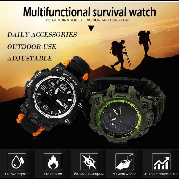 (SALE🔥) 7 in 1 Paracord Military Survival Watch - Picture 6 of 7